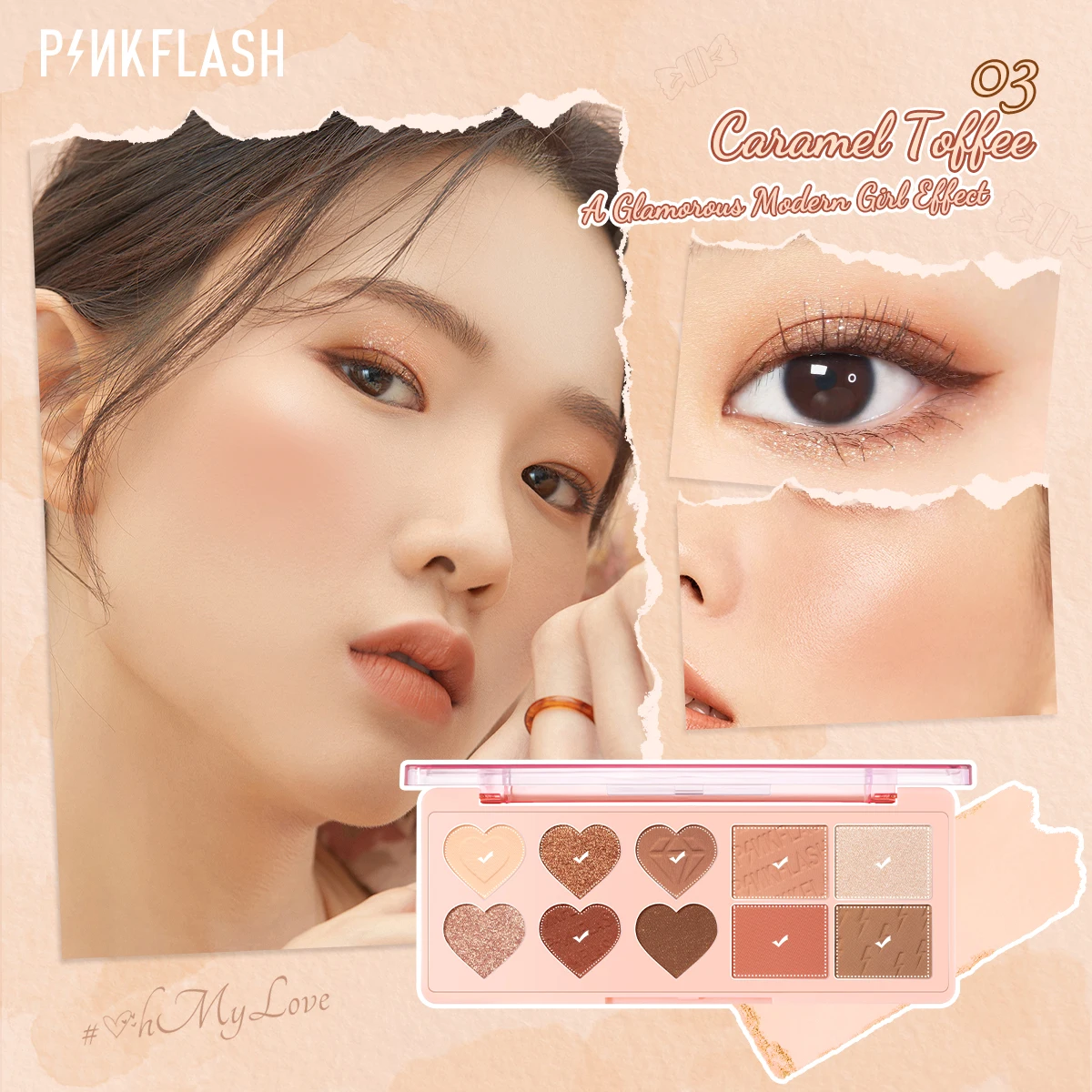 Pinkflash PF-M02 Sombras Para Охос тени для век большая роскошь