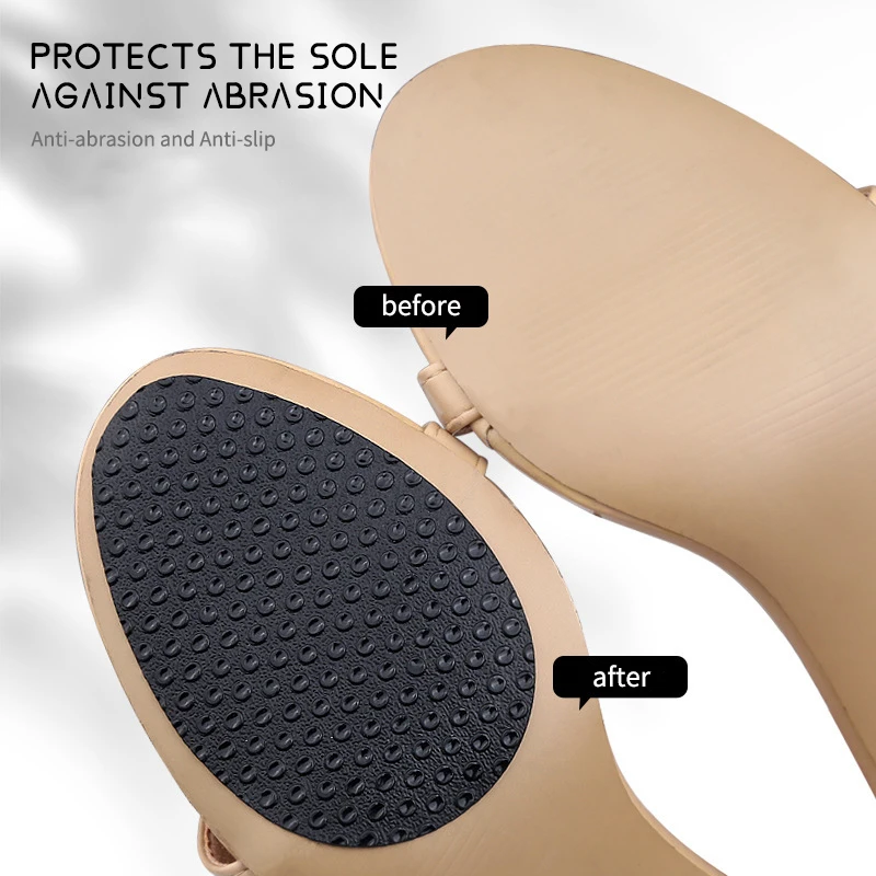 Self-Adhesive Non-Skid Shoe Pads Non-Slip Rubber Cushion Soles Protector Stickers for Men and Women