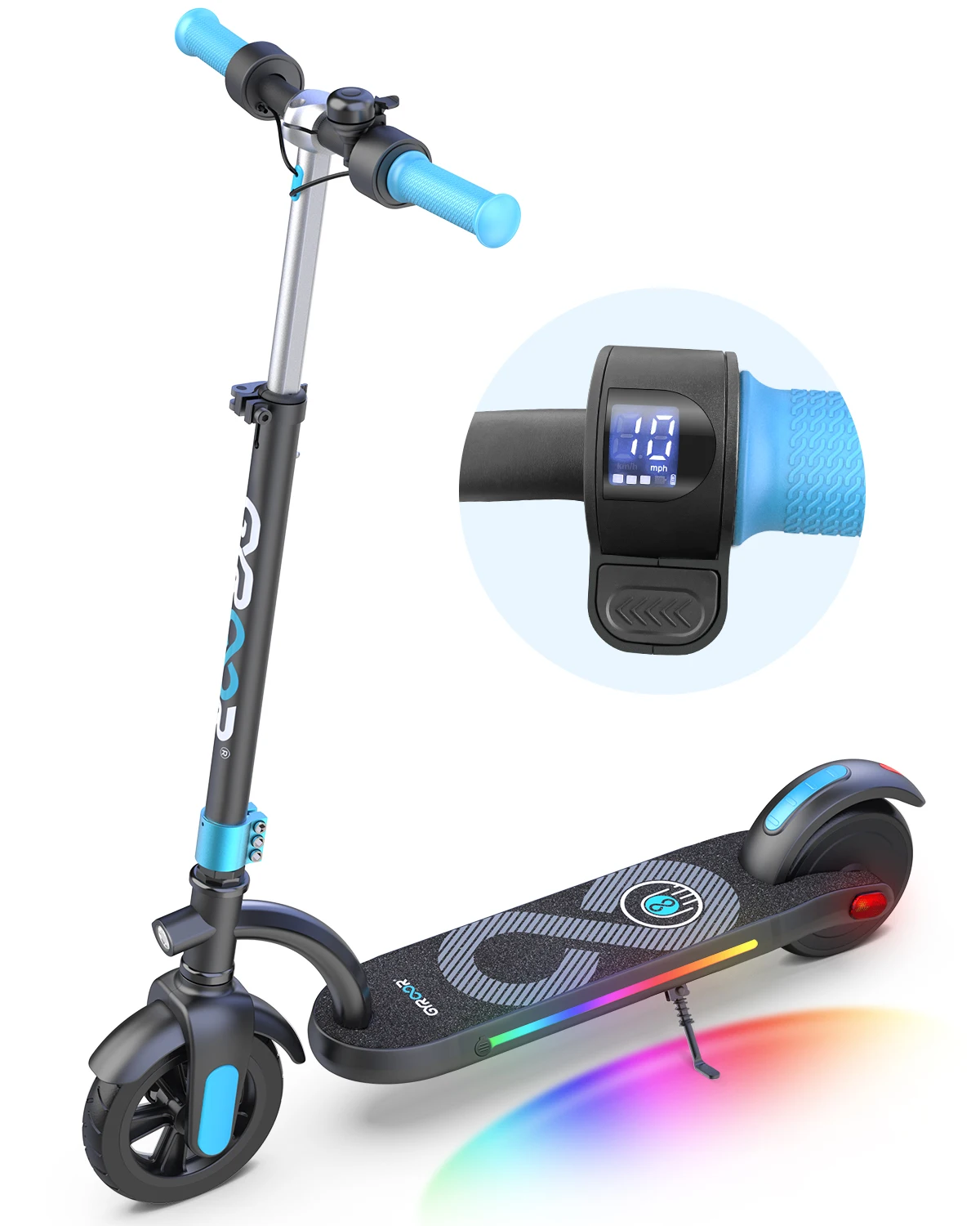 GYROOR wholesale e scooter 120w 6.5' electric scooter with led screen for kids children