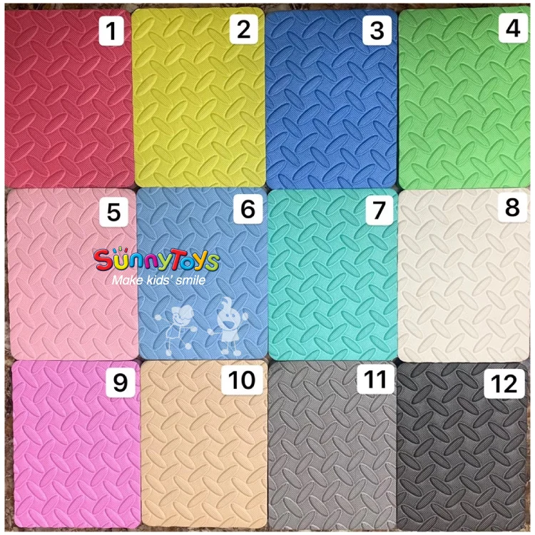 White Color EVA Soft play mats waterproof puzzle EVA foam floor mat