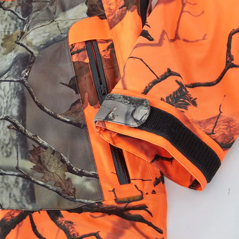 
Fashion hunting clothing orange camouflage hunting suit 