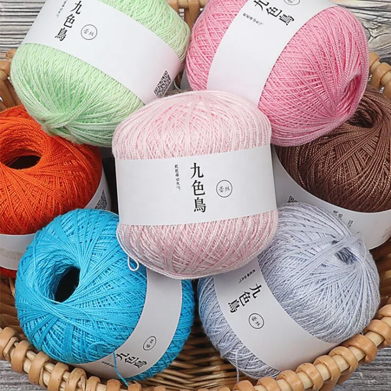 
Fashion 2020 New Lace Thread 2 Strands Hand-Woven Crochet Thread 100% Cotton Yarn Sweater Scarf DIY Toys Knitting Wool Yarn 
