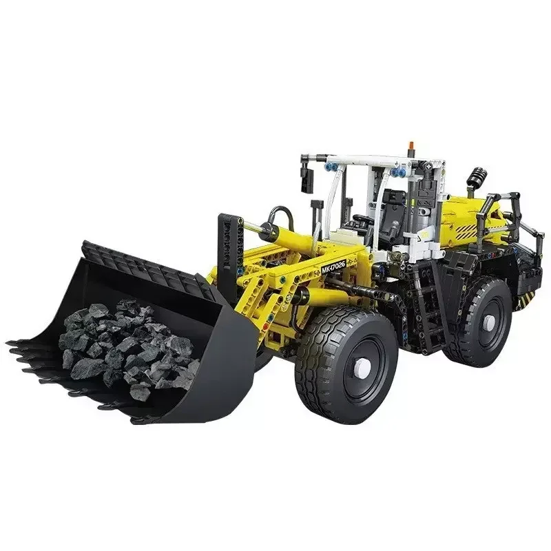 Mould King 17026 Pneumatic Loader APP Remote Control Electric Bulldozer Model Building Bricks Blocks Truck Toys