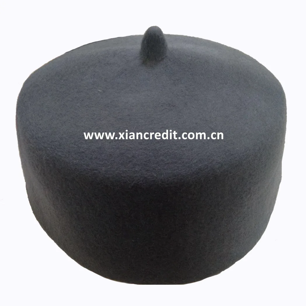 Черная накидка в мусульманском стиле Мужская мусульманская шляпа из шерсти