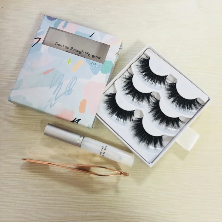 
Natural Fashion False Eyelashes 3d Real Mink Fur Strip Eyelashes Wholesale Lashes 