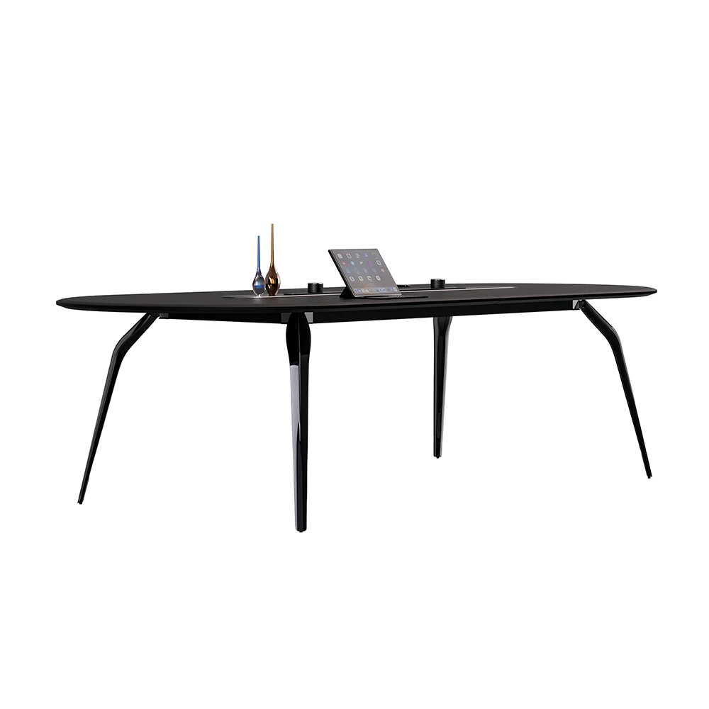 Исполнительный современный МДФ Конференц-зал мебель стол овальной формы дизайн стол для встреч для продажи