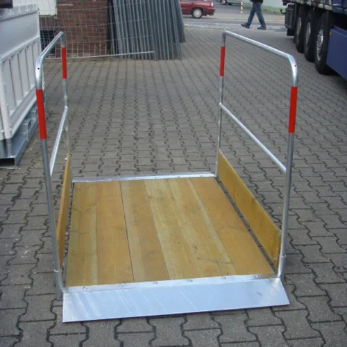 Steel Trench Bridge Gangway With Ramp  For Construction Site Walkway