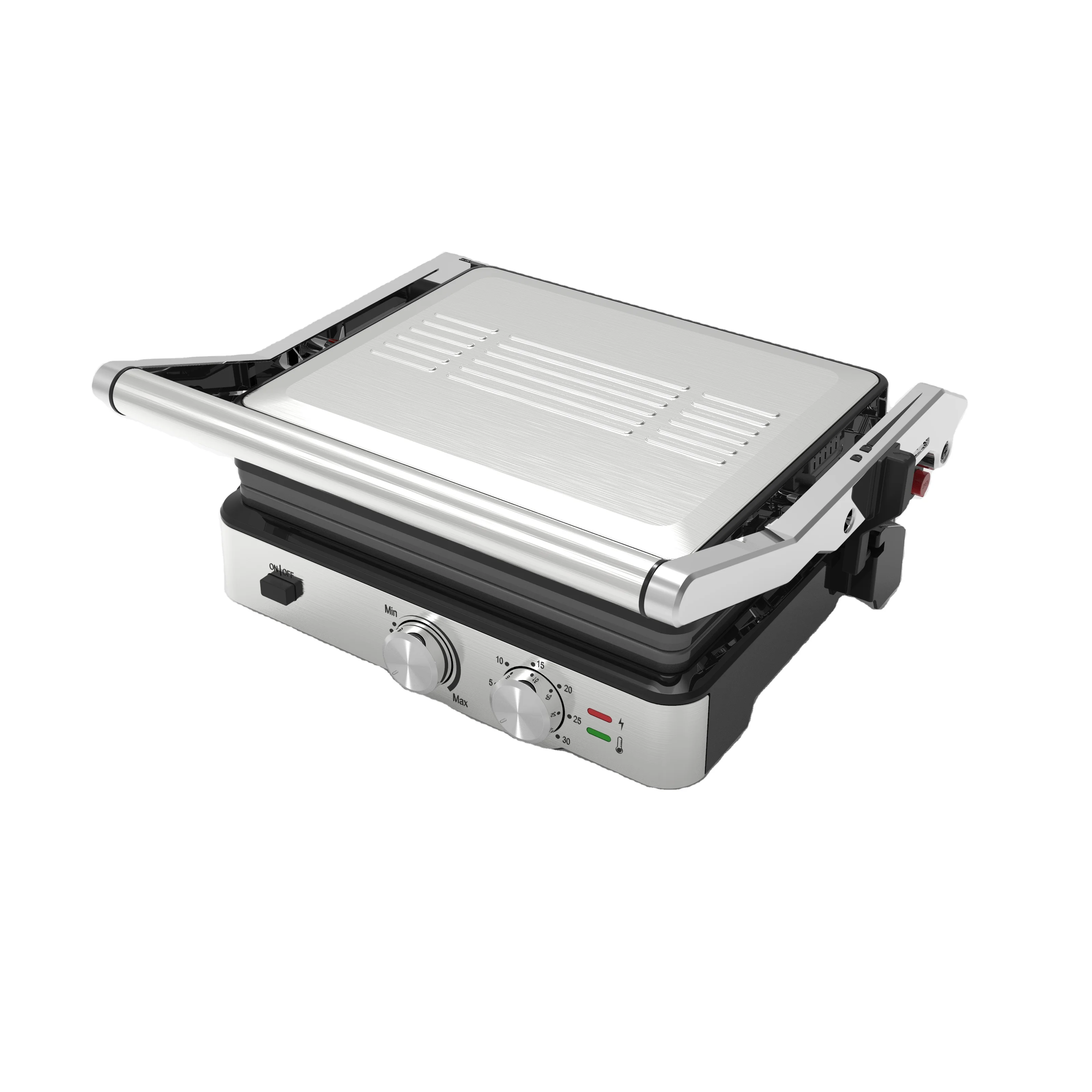 New Electric Square changeable 4 Slice Press Grill plates  Non-stick Contact grill panini maker