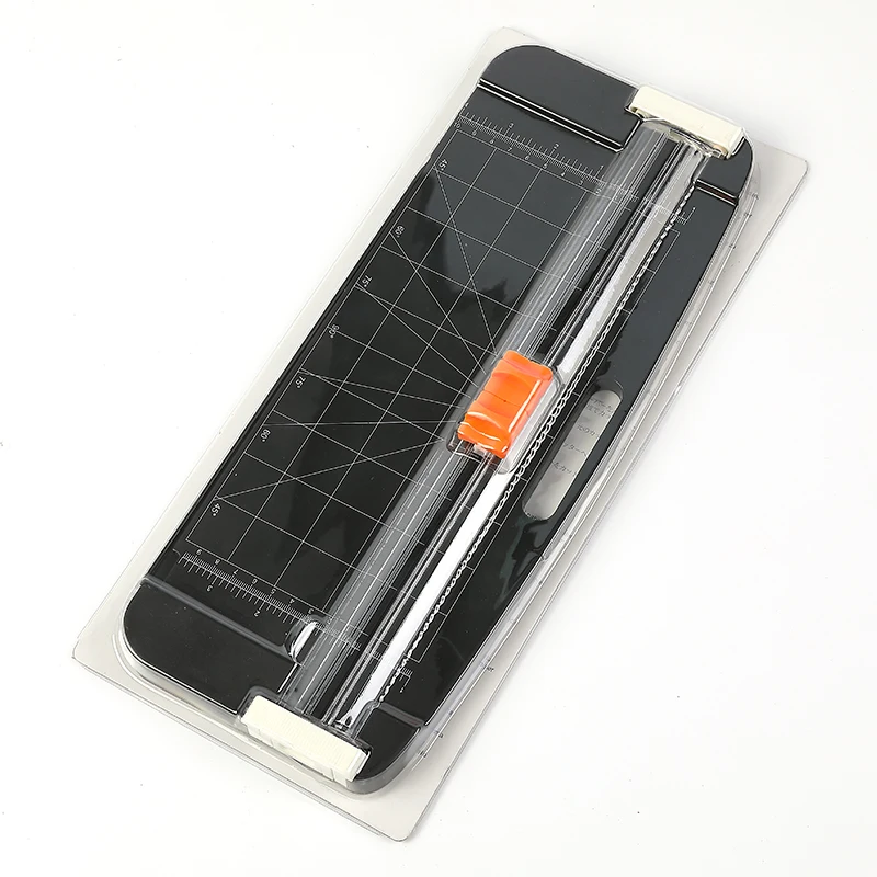 desktop manual plastic A4 size paper cutter trimmer with pull out ruler