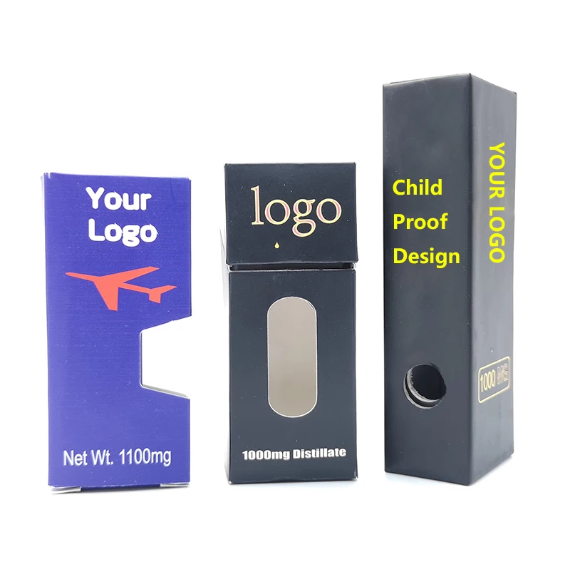 
USA 510 Oil Cartridges Blister mylar bag Empty child proof OEM Wax Plastic Bags Cbd cartridge Packaging Printing Boxes 
