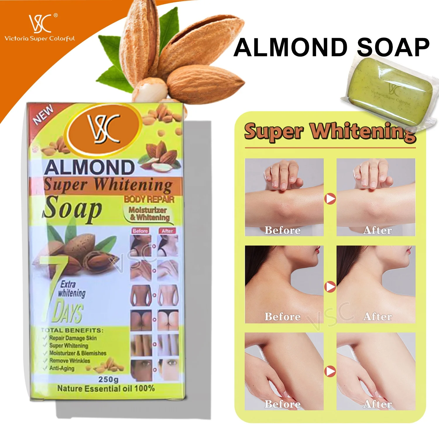 New Ginger Yellow Bathing Soap Brightening Soap Deep Cleansing Controls Oil Face and Body Universal Soap 250g for 2024