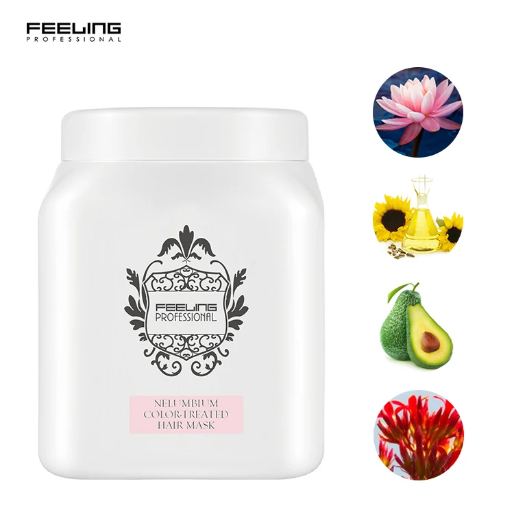 FEELING Professional Pro-Hair Nelumbium Color-Treated Treatment Rhodiola Crenulata PH Balance After Dye Masque 600ml