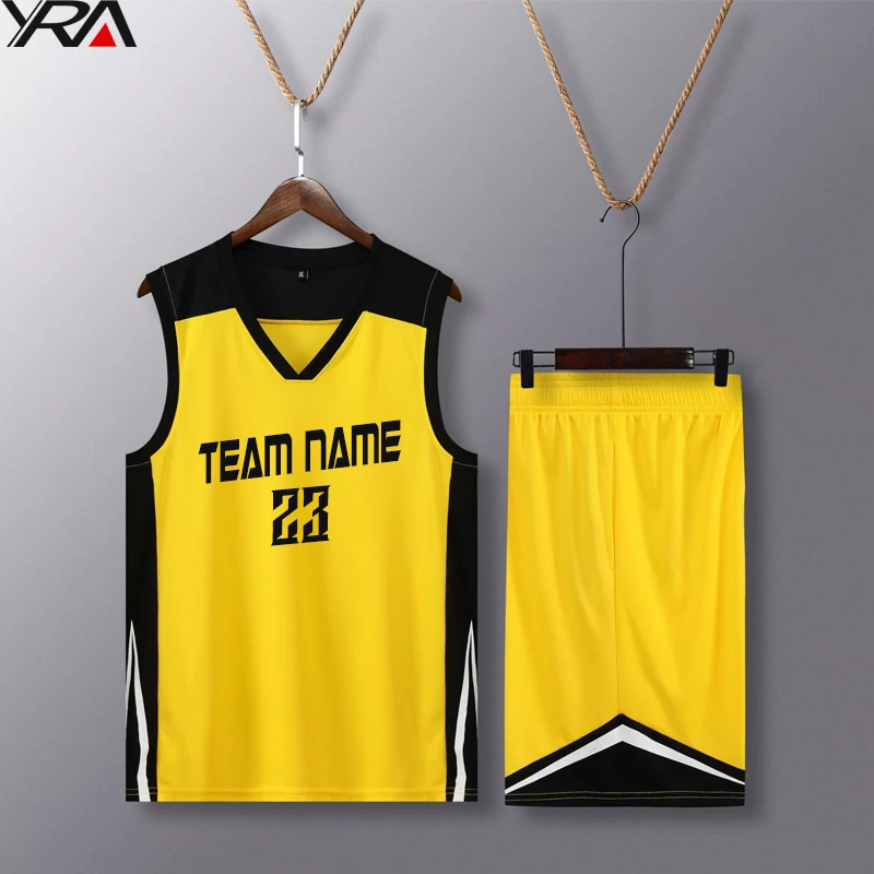 pink yellow red  wholesale cheap 2021 basketball wear jersey aparels 2 piece custom man kids jerseys