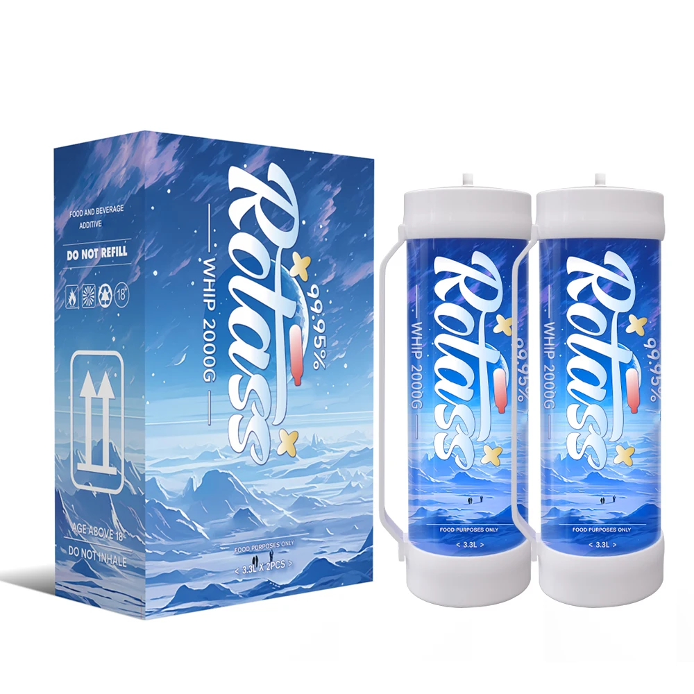 ROTASS, продажа 2000 г, газовый картридж для взбитых сливок 3,3 л, взбитые сливки от производителя оригинального газа