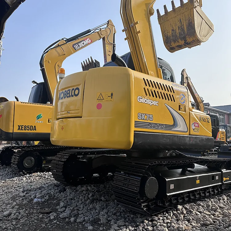 Mini Used Kobelco SK75 Janpan Hydraulic Crawler Digger Machine 7 ton Small Excavator for Sale