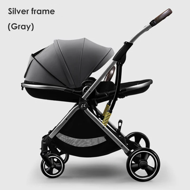 oem custom 360 front wheel stroller baby luxury foldable can sit or lie two-way lightweight folding high landscape baby stroller