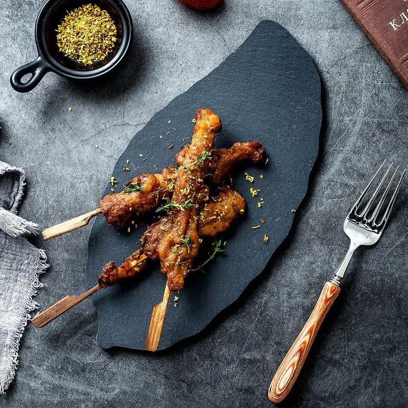 Food Steak Sushi Dinner Slate plate Stone Serving Tray Natural Stone Serving Tray