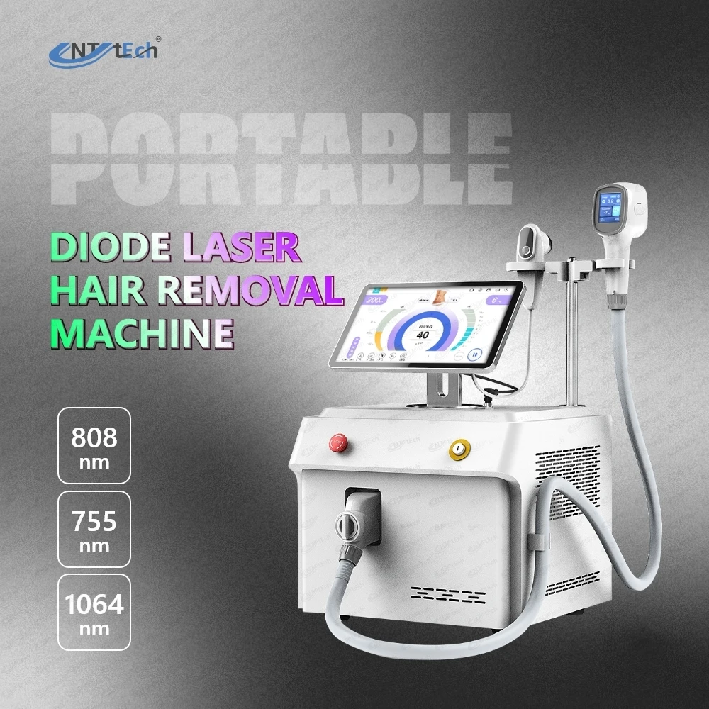 Portable 755 808 1064 beauty center prefer ice laser diode laser hair removal machnie