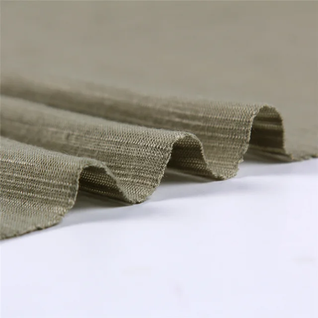 Soft Comfortable 100%Combed Organic Cotton Slub Jersey Fabric For T-Shirt Garments