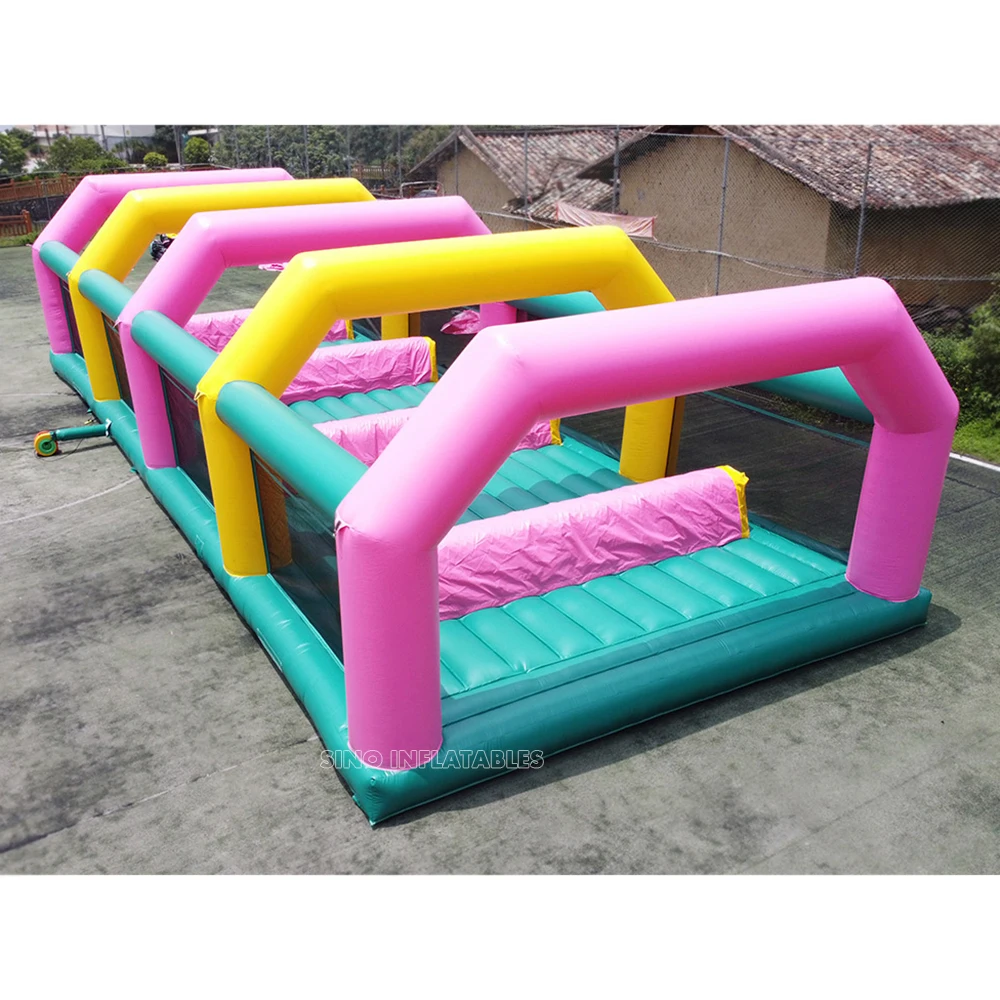 20x8m commercial grade hurdles running inflatable obstacle course for outdoor boot camp N team building