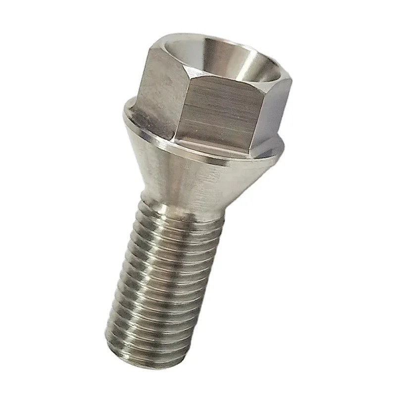TC4 титановый сплав Сферический конический Колесный Болт m12/m14 * 28/30/35/40/45/48 болт ступицы колеса