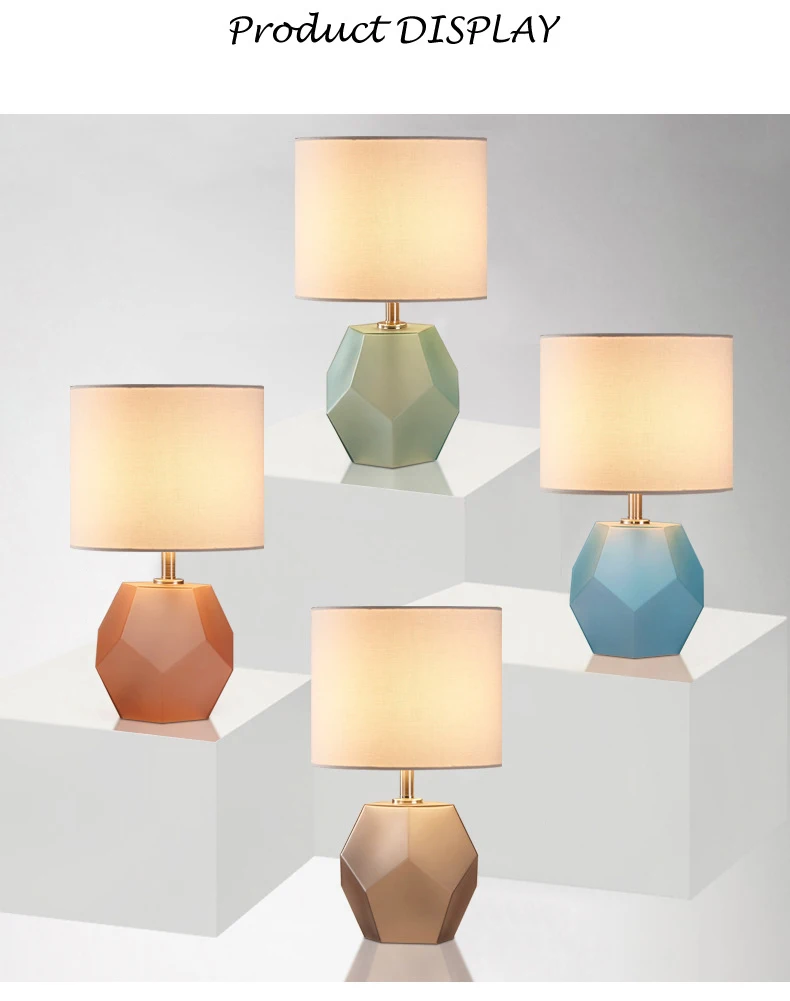 Nordic style glass desk lamp reading led simple and creative modern hotel family bedroom bedside lamp