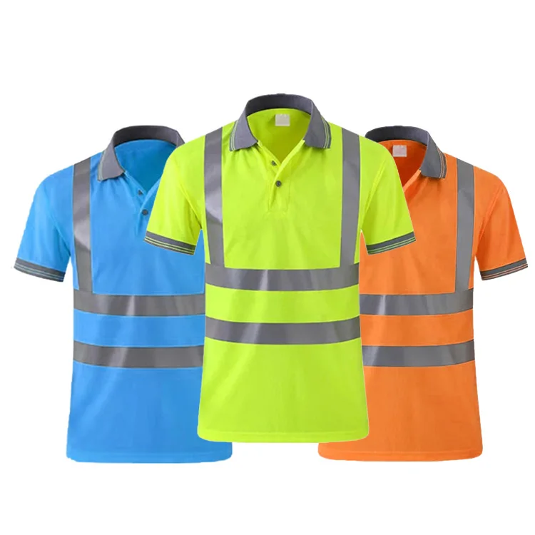 Защитный Оптовая продажа Hi Vis безопасности строительные работы отражение чтобы вы были заметны Футболки Светоотражающие Polo рубашка