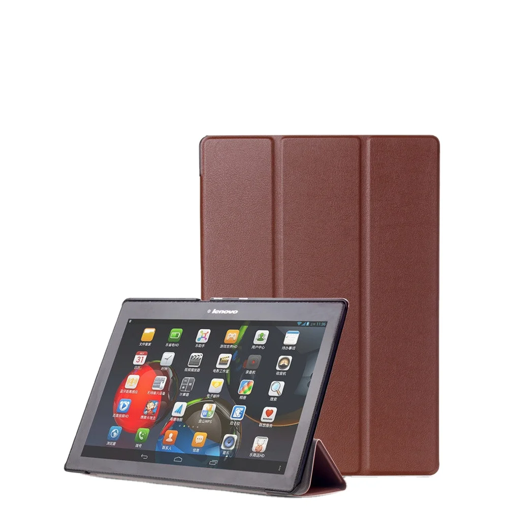 High quality PU Leather Tablet  Case Tri-fold holder Tablet Covers For Lenovo Tab M10 HD(2nd Gen) back cover TB-X306X ipad case