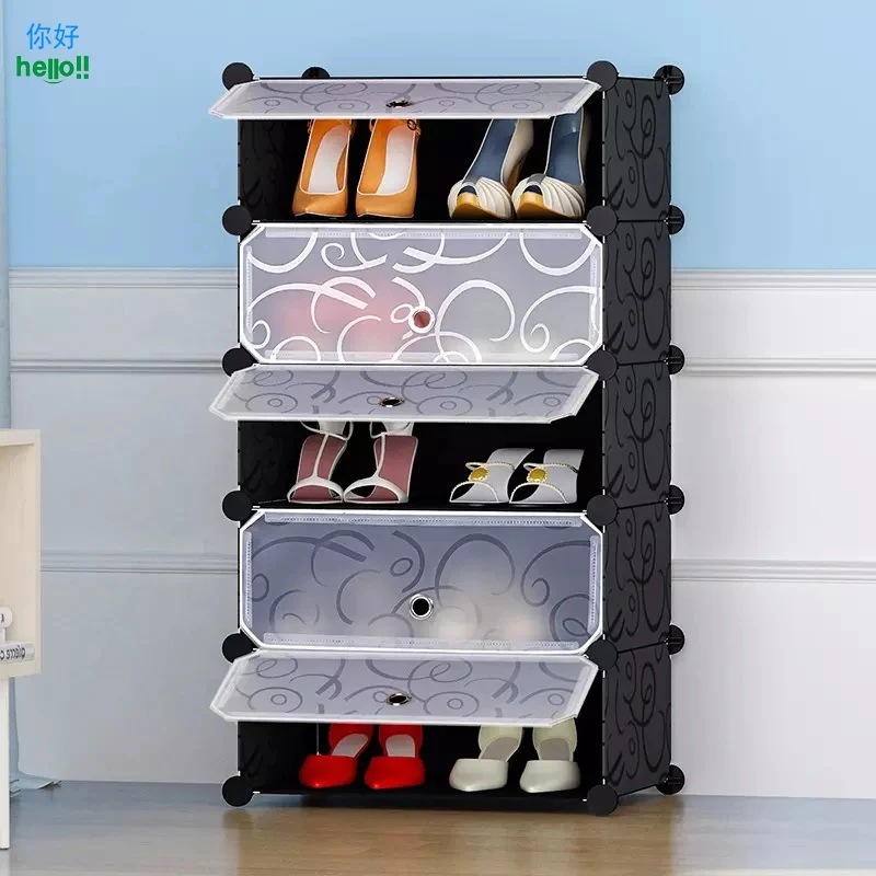 Multi-use Wardrobe Ghana Wardrobes Latest Design With Shelf And Hanger Good-looking Plastic Wardrobe Cabinet Bedroom Furniture