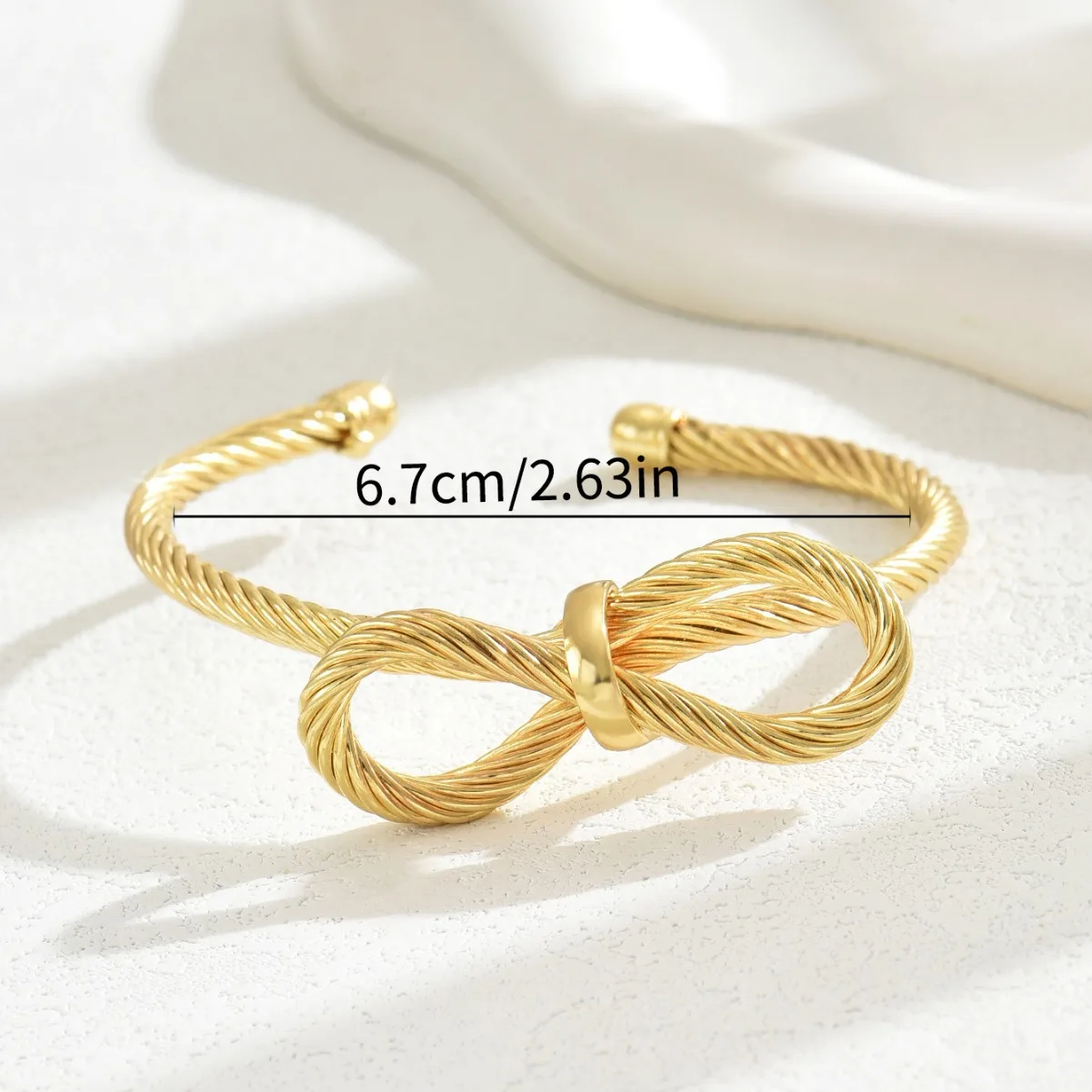 Simple bow niche bracelet personality opening adjustable design high sense bracelet fashion hand accessories