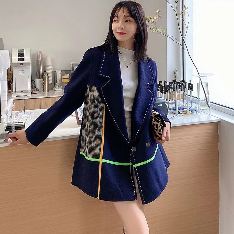 
Hot Selling Fashion Long Lamb Wool Winter Women Wool Trench Coat cashmere suiting 