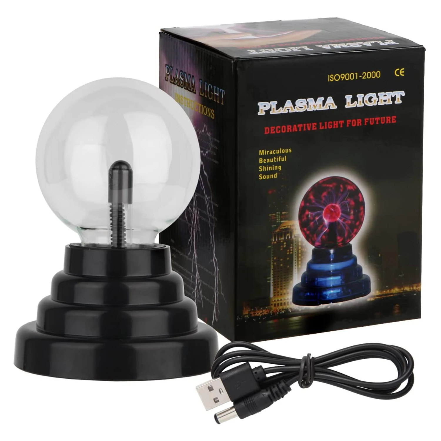 TIANHUA Plasma ball lamp electrostatic touch sensitive ion magic lamp 3inch Plasma ball