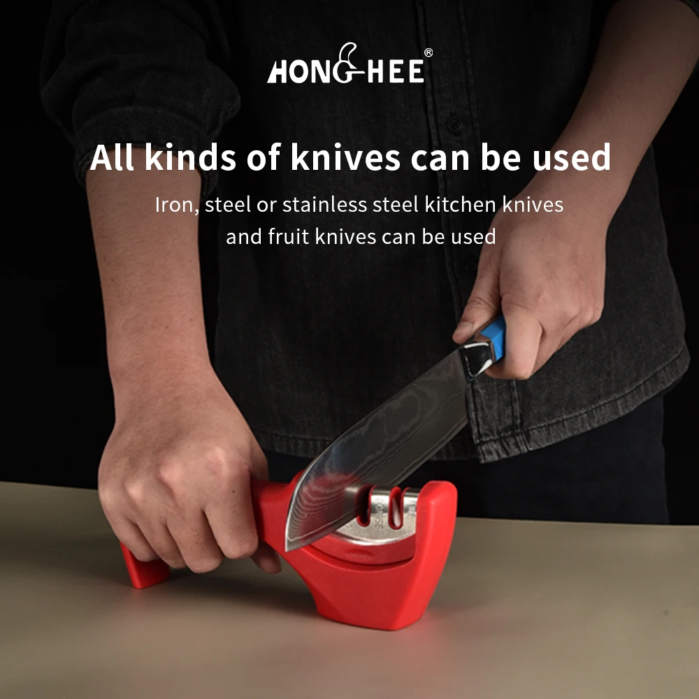 Wholesale Knife Sharpener Kitchen Knife Sharpener with 3 Stage Diamond Coated for Restore and Polish Blades Sharpening Knives