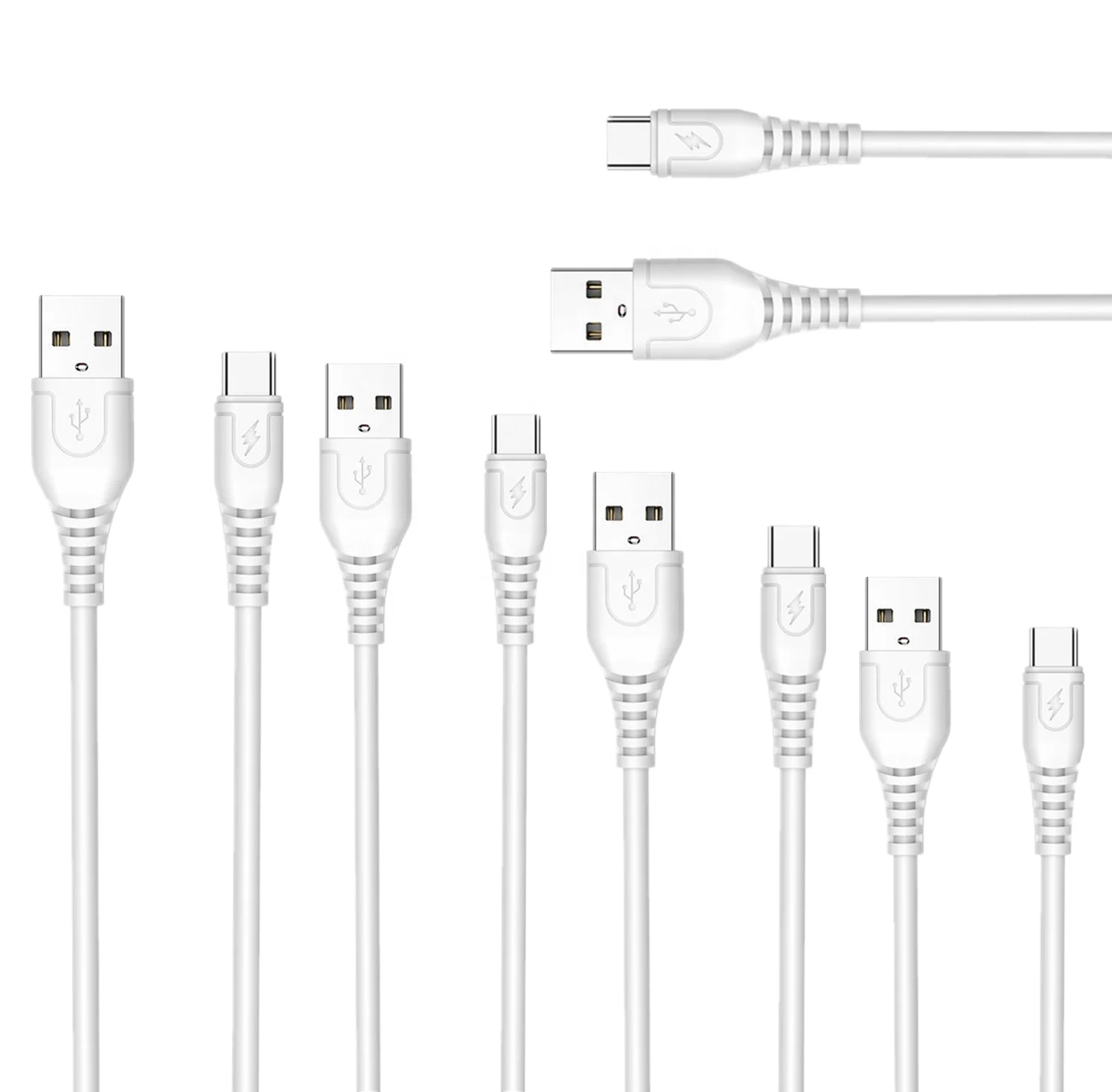 USB A to USB C Cable Premium Type C Charger Cord Standard Length Charging Data Sync USB C Micro Charger Cable