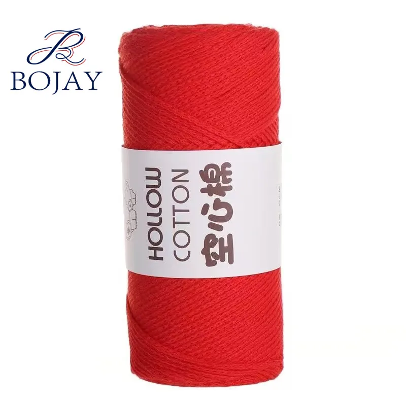 Bojay New Crochet Yarn,  150g Ball 150 Meters long with 2mm Thickness 100% Hollow Cotton Yarn
