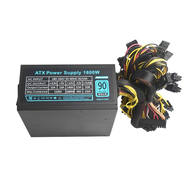 Сертификат ПК PSU ATX 1800 Вт 90-264 в импульсный источник