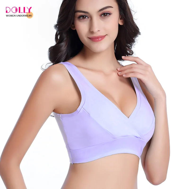 
Sexy Underwear Women Sleeping Bra Breathable Soft Maternity Nursing Bra Wholesale 