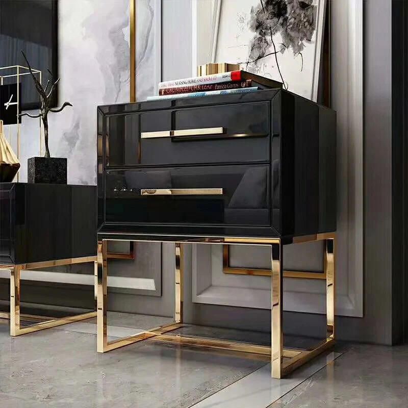 HS-CO1 Custom made modern design metal hotel lobby furniture console coffee side table