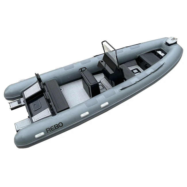 CE Certified Ocean Deluxe Double Deep V Aluminum Hull RIB 600 PVC/Hypalon/Orca Inflatable Boat for Sale