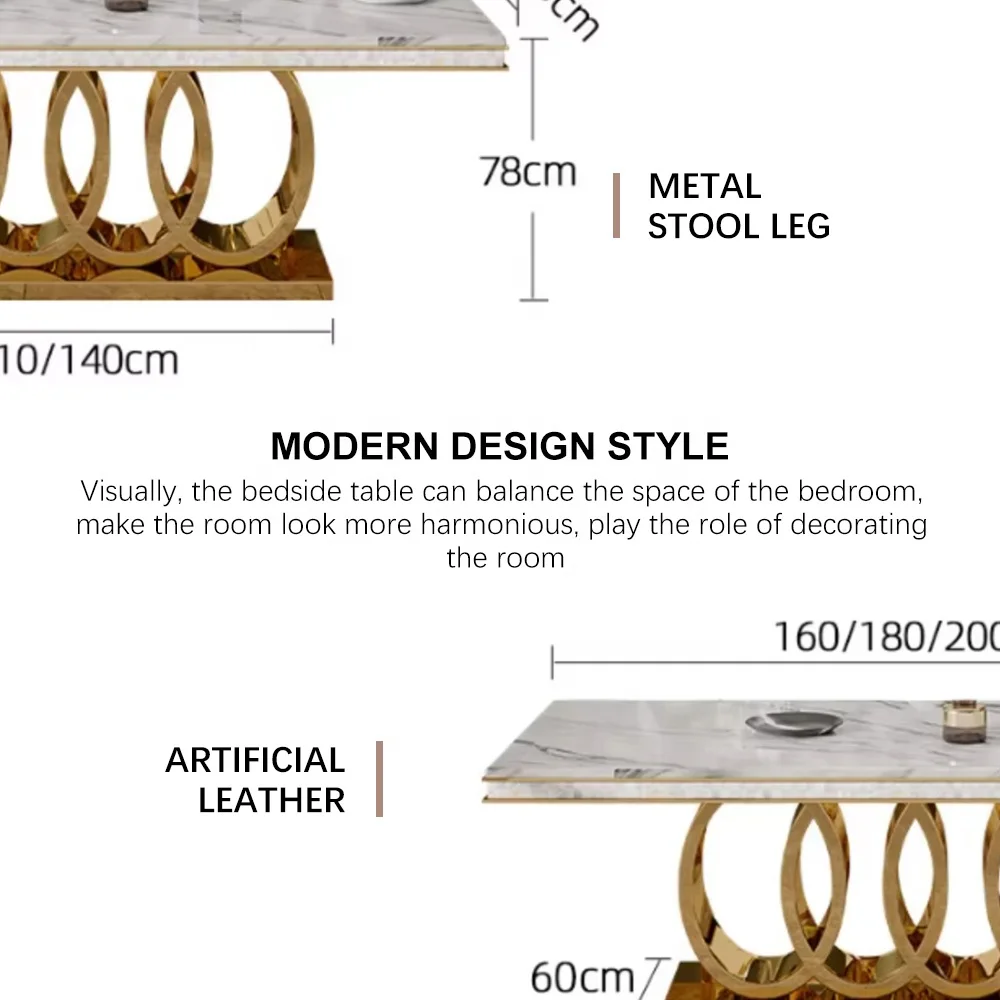 Saving Space Cheap Center Stone Table Set Makeup Mirror Luxurious Dining Table Italian Design Corner Side Table