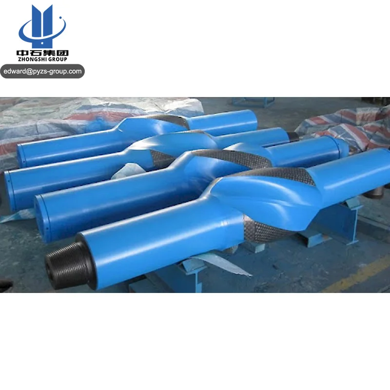 API non rotating integral spiral blade drilling string stabilizer