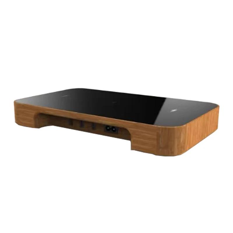 Bamboo Wood Fast Wireless Charger wood 10W QI Desktop tray wireless charger Fast Wireless Charger