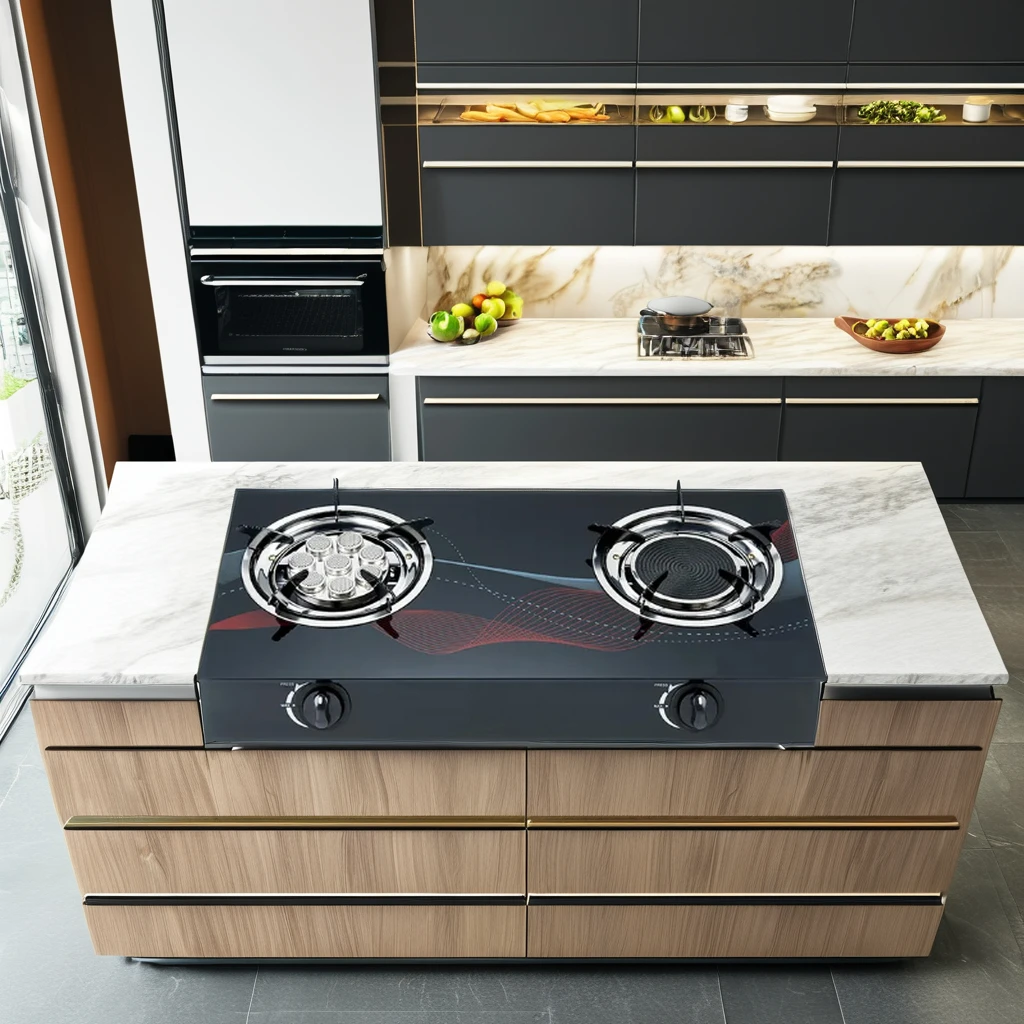 Hot Selling High Quality Electronic Ignition Desktop Cooktop Cooker Without Cylinder Kitchen Electric Double Burners Gas Stove