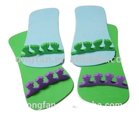 Innovative products indoor bathroom disposable recycled eva foam toes separator slipper