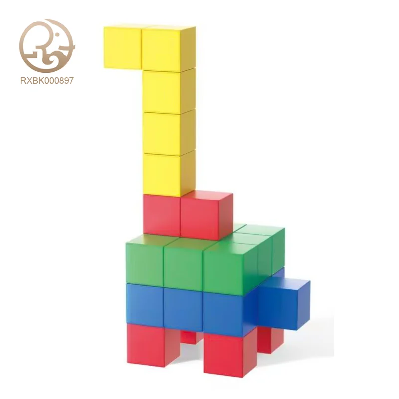 Wholesale 32pcs Large Size 3D Magnetic Cubes Educational Building Blocks Set for Kids Preschool Magnetic Sticks Toy