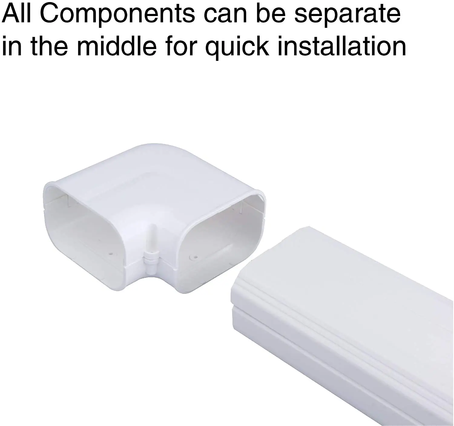 Ac White Line Set Cover for Mini Split Air Conditioner Duct Pipe Trunking PVC Duct Flexible Duct AC Pipe Cover