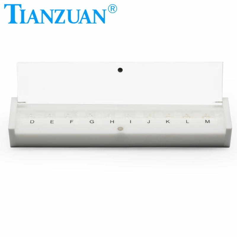 D to M  white color round shape with laser letter moissainte stone  diamond grade  colour tester master stone set