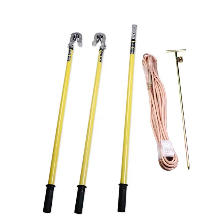 Electrical Safety Grounding Wire Clamp with Rod High Voltage Grounding Portable Grounding High