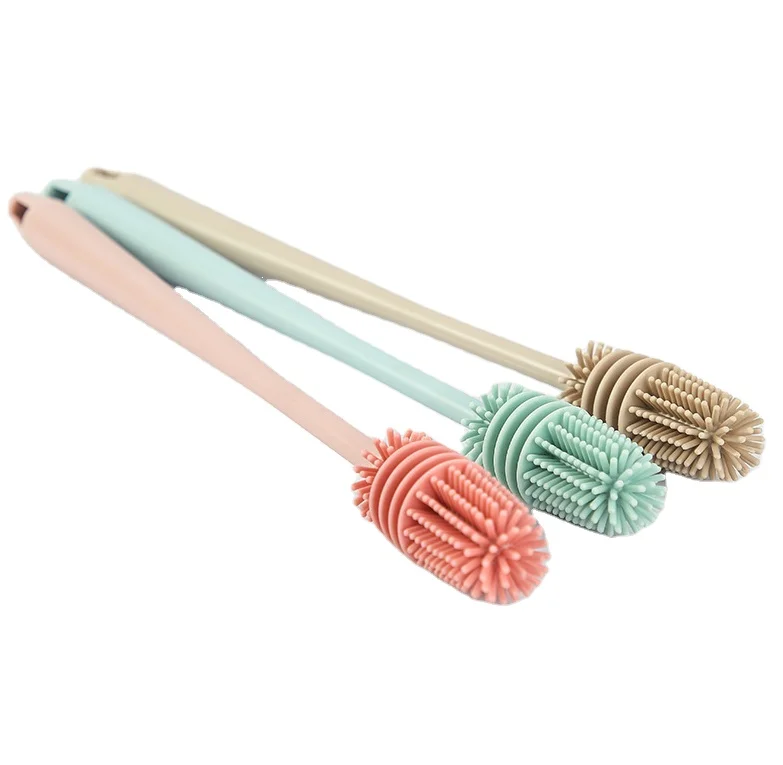 MULTI-PURPOSE WASH SOFT RUBBER BOTTLE CLEANING BRUSH