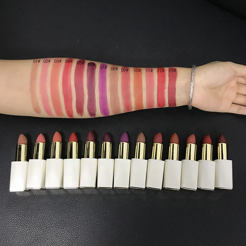 Private Label Vegan Wholesale Makeup Cream Lipstick 13 colors Matte Lipstick